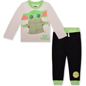 Star Wars Boys Baby Yoda Long Sleeve T-Shirt and Jogger Pants Set Toddlers